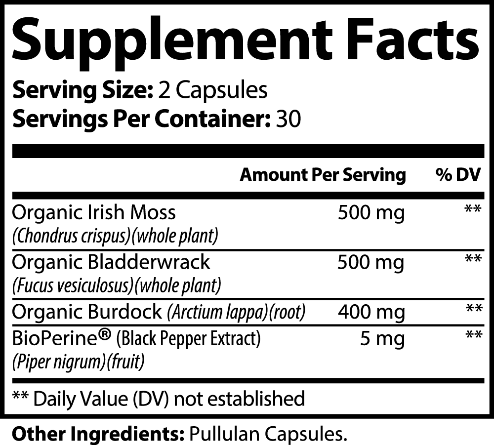 Sea Moss - 60 caps - 30 Day Supply