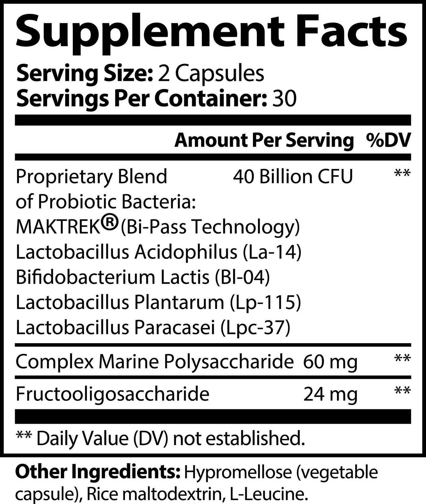 Probiotic 40 Billion mit Präbiotika