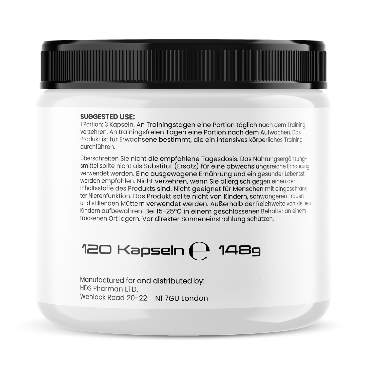 HDS Creatine Monohydrate – 120 Capsules for 40 Days