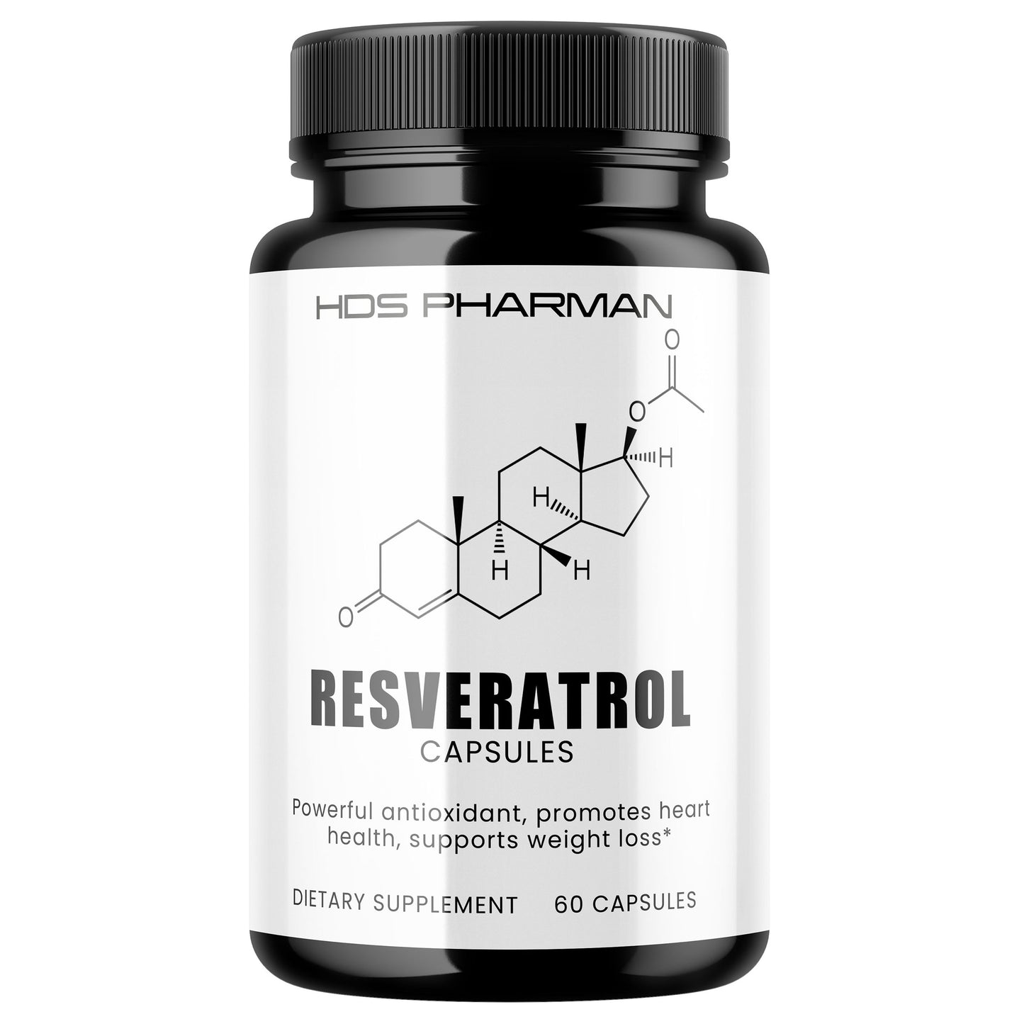 Resveratrol 50% 600mg - - 60 Capsules - 60 Day Supply