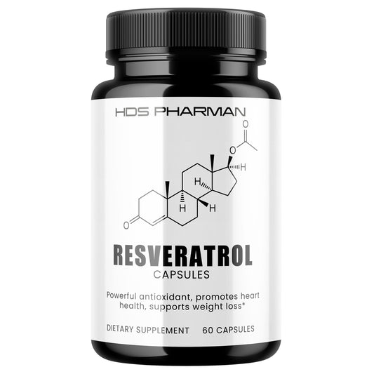 Resveratrol 50% 600mg - - 60 Capsules - 60 Day Supply